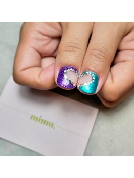 くりぬきハートネイル