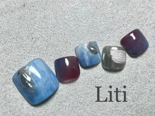 リティ(Liti)/No.132 Art 夕焼けネイル