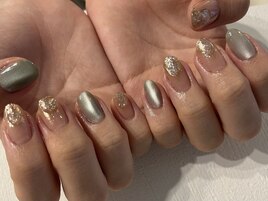 キラキラ/夏ネイル