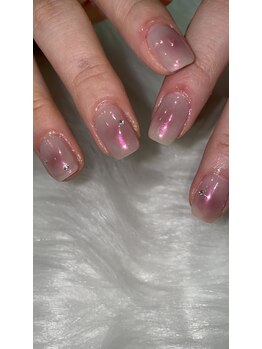 つやつやチークネイル