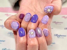 リジュベ(Rejuve)/パープルでお花ネイル☆