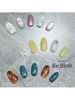 ネイルサロン リバース(Re:Birth)の写真/【自他店オフ永久無料！デザイン定額】可愛いネイルを長くお得に楽しめる♪自爪想いの丁寧ケアもご好評◎
