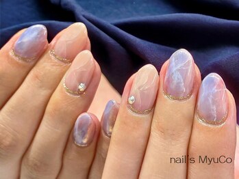 ネイルズミューコ(nail's MyuCo)の写真/アートの種類が豊富だからお好みのデザインが見つかる♪爪のフォルムにもこだわり周りと差をつけたい方も◎