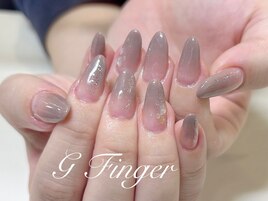 グレージュのシンプルグラデ