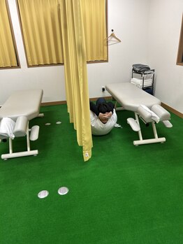 ひろがる接骨院 総社院/休憩中の河野さん