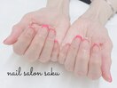 ピンクフレンチ/ラメ