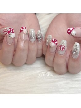 リッシュ ドゥ(RICHE deux)/ピンククリスマスネイル♪
