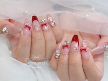 ココミエレ(COCO MIELE)/ボルドーフレンチツイードリボン