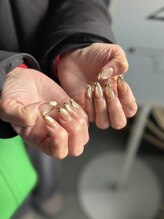 ネイルルーム オルポノ(Olupono)/マグネット×ガラスフレンチ☆