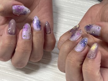 ホナ(HONA)/紫陽花ネイル