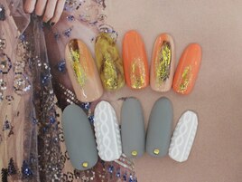 冬にぴったりニットネイルも★