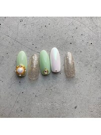 定額ビジューネイル☆￥8980