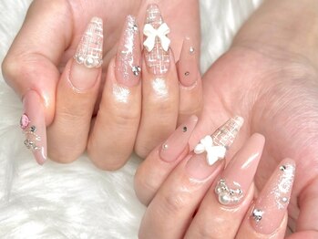 チャーピーネイル(CHIRPY NAIL)/ピンク*ツイード*120min