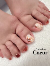 秋フットネイル