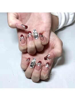 ヴリエ 小作店(VURIE)/キラキラフレンチネイル☆