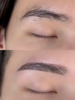 エルア 紙屋町店(elua)の写真/営業マン必見!メンズ眉毛は清潔感の鍵◎アイブロウWAX脱毛&ハリウッドブロウリフトで第一印象を劇的アップ!