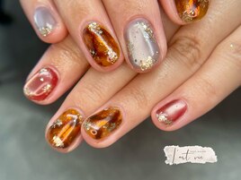 ベーシックアート×べっ甲ネイル