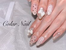 コラールネイル 本町(Colar Nail)/品格グレージュと大人のツイード