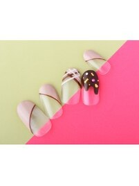チョコフレンチネイル