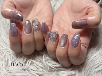 モア(moa)/紫陽花　ネイル　梅雨ネイル
