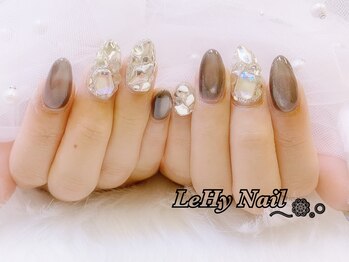 レヒネイル(LeHy nail)/マグネット×埋め尽くしネイル