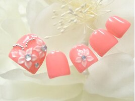 結婚式【3Dフットネイル】上品