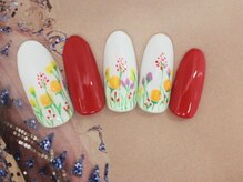 ネイルサロンセレーネ(Selene)/手描きフラワーデザイン