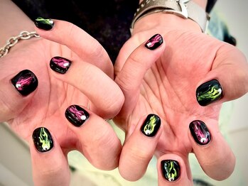 ヌル ネイル 堀江(NURU NAIL HORIE)/ブラック韓国ニュアンスネイル☆