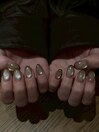 beige magnet nail
