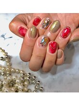 ナナズネイル 西小倉店(NANA's Nail)/レッド　byNANA