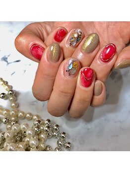ナナズネイル 西小倉店(NANA's Nail)/レッド byNANA