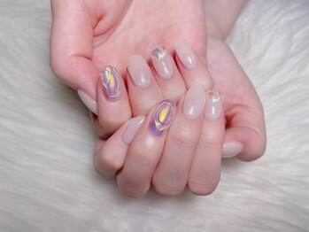 ミキネイルサロン(MiKi Nail Salon)/オーロラミラーアートデザイン