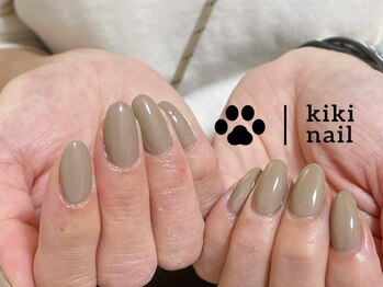 キキネイル 二子玉川(kikinail)/カーキワンカラー/冬ネイル