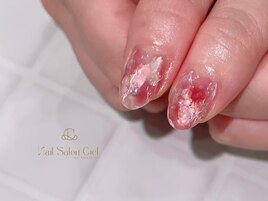 奥行き大理石風ネイル