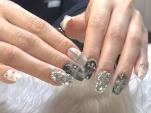 ネスネイル 池袋(Nes.nail)/ブラック×シルバー