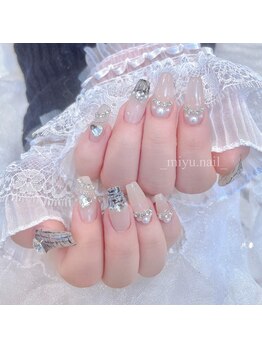 リンドネイル バイ モカ アンド ララ(Lind nail by moca and LaLa)/【miyu】ツイードネイル