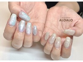 ニュアンス×キラキラネイル