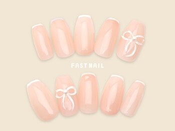 ファストネイル 関内店(FAST NAIL)/ぷっくりネイル/リボン【12358】
