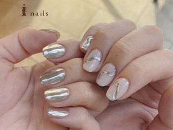 アイネイルズ 渋谷店(I nails)/ちぐはぐシルバー￥9000[渋谷]