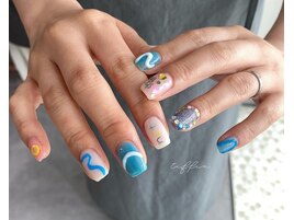 ～pop blue nail☆彡～