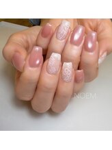 ノエム ネイルサロン(NOEM)/レース×ピンク