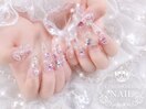 【スカルプ長さだしネイル】