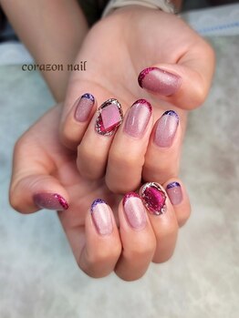 HAND120分コース☆宝石ネイル