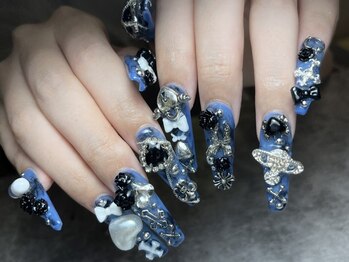 ルークスネイル(LOCUS NAIL)の写真/パーツ乗せ放題クーポン6700円～持ち込みパーツもOK◎持ち込みデザインも定額クーポンで対応可です☆
