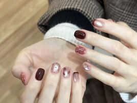 【チェックネイル】