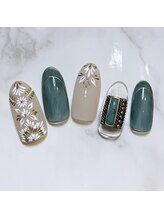 アラ ウィー ナッティー ネイル 北千住店(Aala wi Natty nail)/embroidery×green