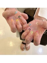 ネイルルーム オルポノ(Olupono)/カラー細フレンチ