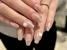 ネイルズ ララ(nails Lala)/ピンクミラーネイル