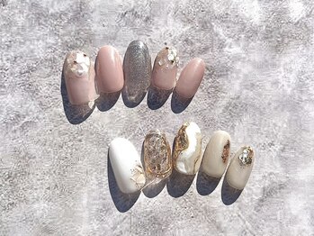 ネイルサロン アニーアンドジーノ(NAIL SALON Annie&Gino)の写真/【選べる定額¥5700～】シンプルで上品なネイル♪自爪を削らないパラジェルが大好評！色変更も可能◎