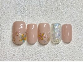 フラワージュエルネイル